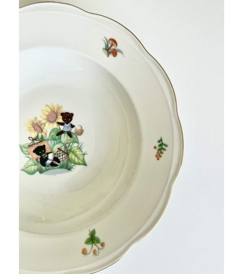 2 Assiettes vintage pour enfant - Porcelaine de Wawel kitatori meuble vintage shop online boutique suisse