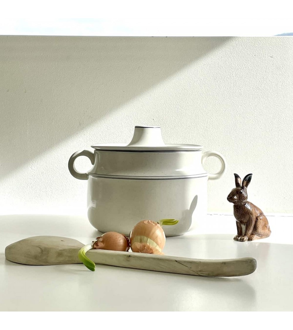 Piatto con coperchio vintage - Gustavsberg Birka di Stig Lindberg kitatori mobili Oggetto di design vintage svizzera
