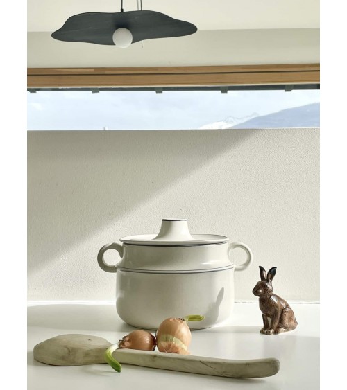 Piatto con coperchio vintage - Gustavsberg Birka di Stig Lindberg kitatori mobili Oggetto di design vintage svizzera