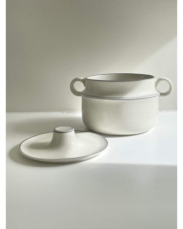 Piatto con coperchio vintage - Gustavsberg Birka di Stig Lindberg kitatori mobili Oggetto di design vintage svizzera