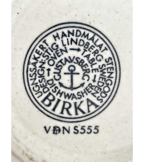 Piatto con coperchio vintage - Gustavsberg Birka di Stig Lindberg kitatori mobili Oggetto di design vintage svizzera