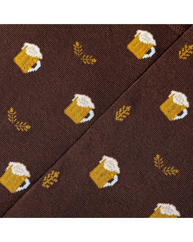 Beer - Organic cotton socks - Brown The Captain Socks funny crazy cute cool best pop socks for women men