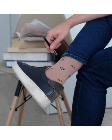 Anwalt - Coole Socken mit Motiven - Beige The Captain Socks Socke lustige Damen Herren farbige coole socken mit motiv kaufen