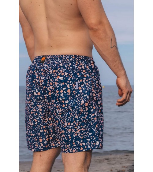 Short de bain Terrazzo - Bleu Trendsplant maillot de bain pour homme original, marque eco responsable, tendance, ethique suisse