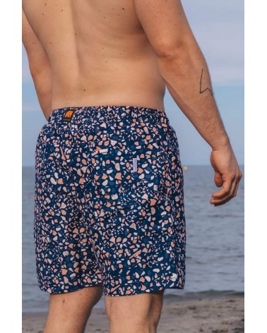 Terrazzo Badeshorts - Blau Trendsplant coole lustige Badehosen für Männer kaufen Bade Hose Mann Badehose Herren Schwimmhose S...