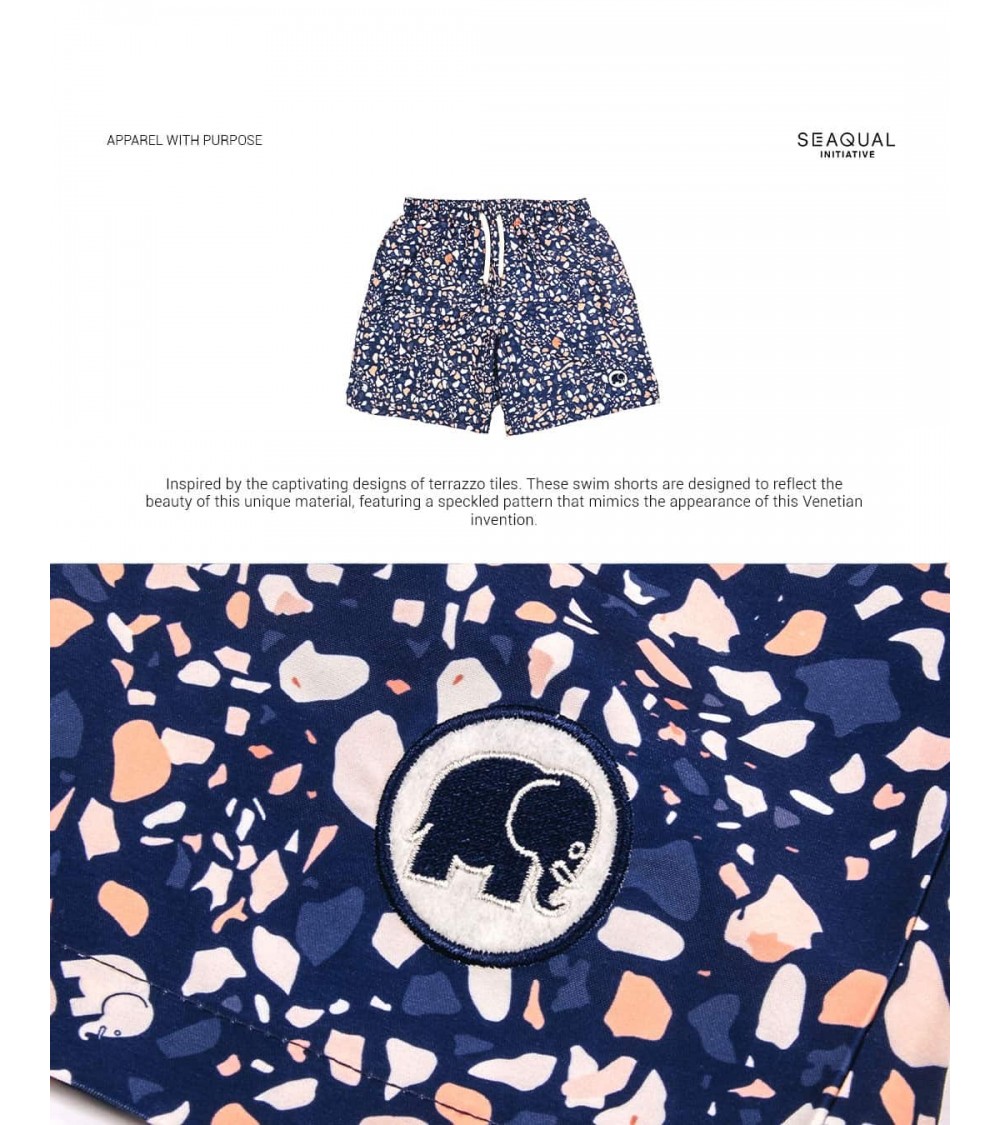 Terrazzo Swim Short - Blue Trendsplant best sustainable mens swinmwear swim trucks eco friendly beachwear