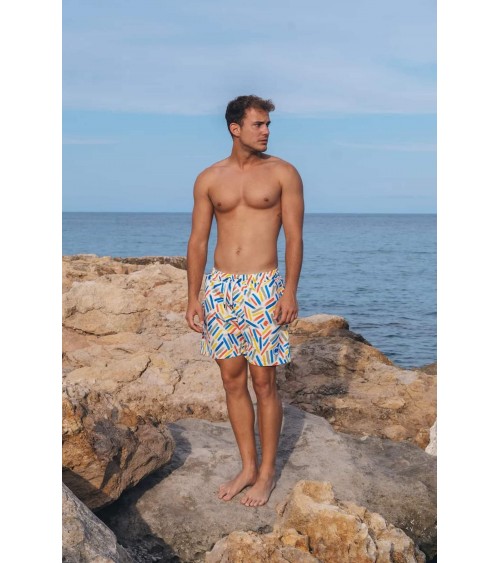 Short de bain Strokes Trendsplant maillot de bain pour homme original, marque eco responsable, tendance, ethique suisse