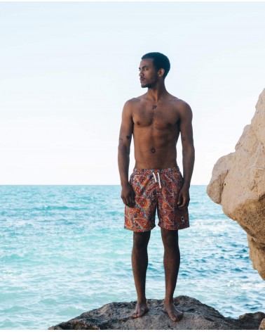 Caribbean Paisley Swim Short Trendsplant best sustainable mens swinmwear swim trucks eco friendly beachwear