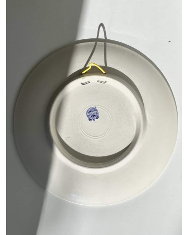 Grande piatto da parete decorativo d'epoca - Delft di Boch Frères kitatori mobili Oggetto di design vintage svizzera