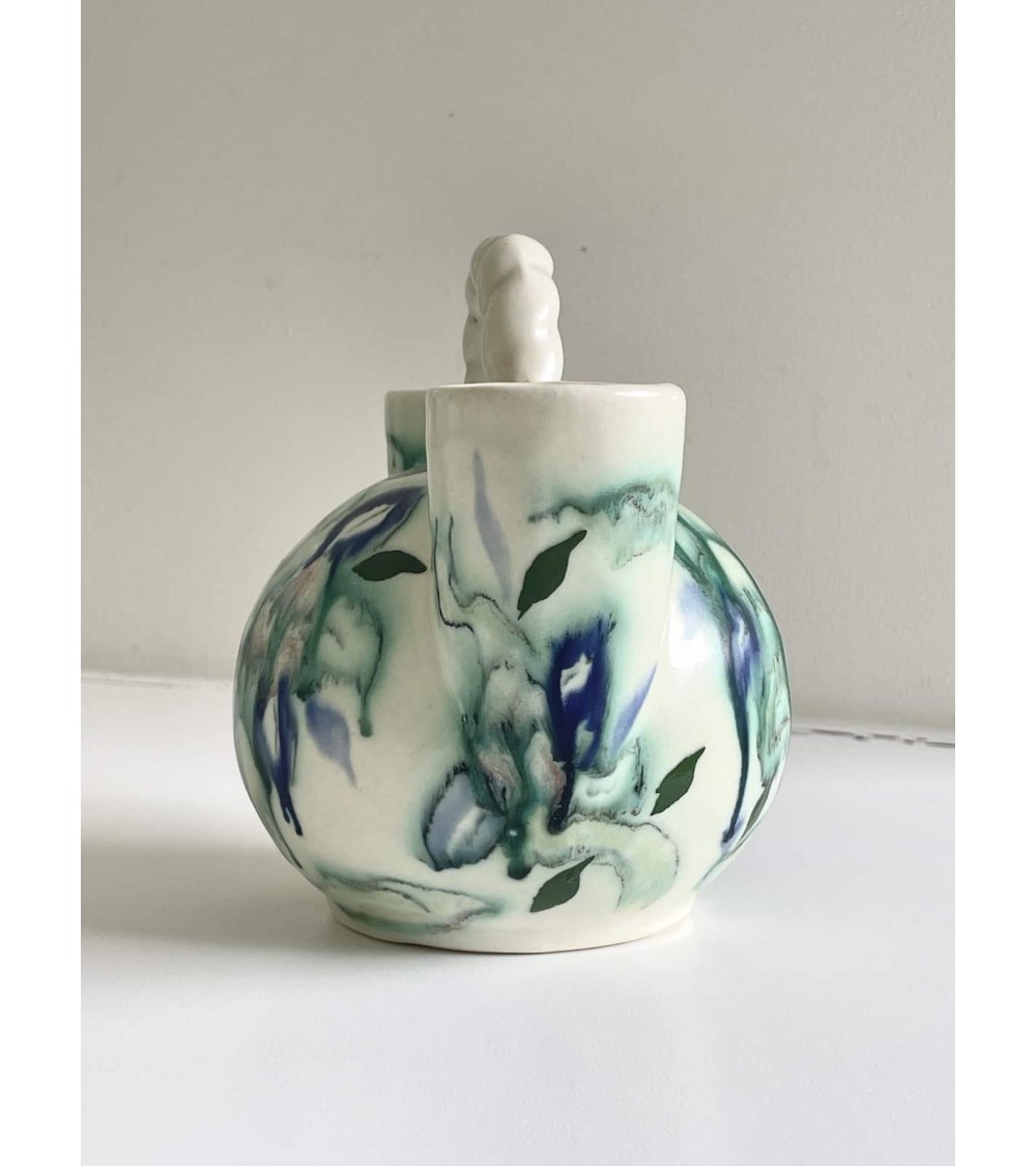 Vase vintage en céramique à double col kitatori meuble vintage shop online boutique suisse