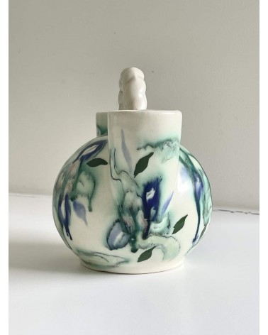 Vase vintage en céramique à double col kitatori meuble vintage shop online boutique suisse