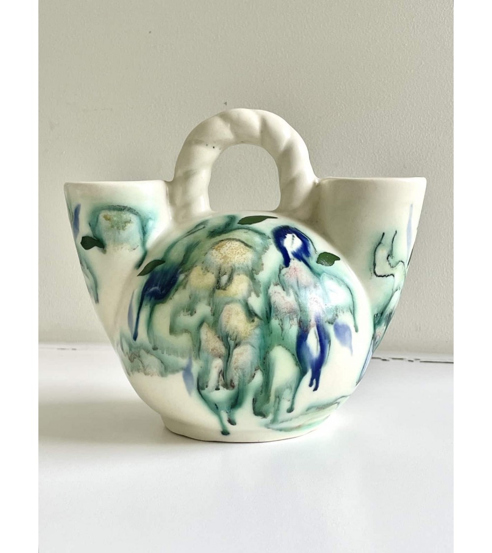 Vintage ceramic double neck vase kitatori switzerland vintage furniture design classics