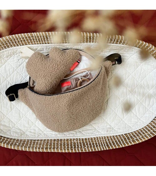 Marsupio, Borsa fasciatoio - Summer - Tessuto bouclé beige Mellipou originale kitatori