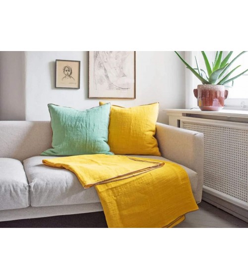 EVY - Plaid aus Leinen und Baumwolle Brita Sweden Sofa Kuscheldecke Bettdecke Tagesdecke Wohndecke kaufen Schweiz