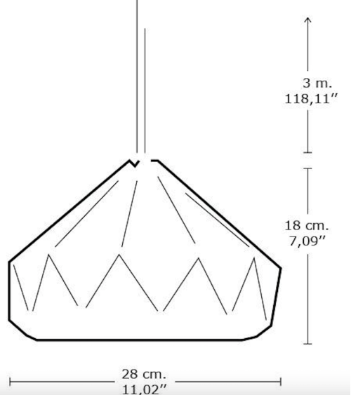 Chestnut Abricote - Abat-jour en papier, lampe suspension design Studio Snowpuppe lampe moderne original