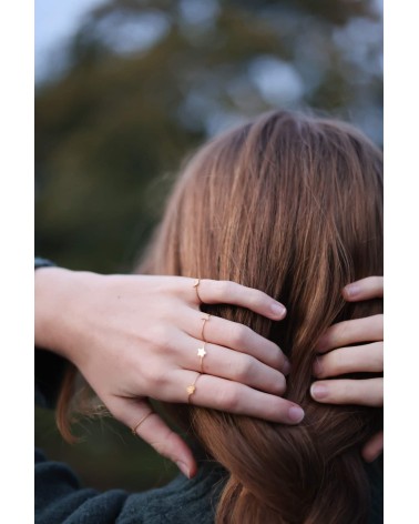 Seashell - Adjustable ring, fine gold plating Adorabili Paris cute fashion design designer for women