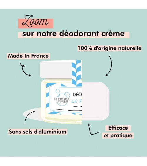 Sensitive skin - Vanilla - All natural deodorant Clémence et Vivien vegan cruelty free cosmetic compagnies