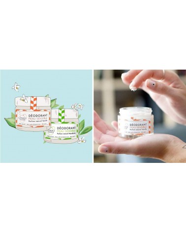 Sensitive skin - Vanilla - All natural deodorant Clémence et Vivien vegan cruelty free cosmetic compagnies