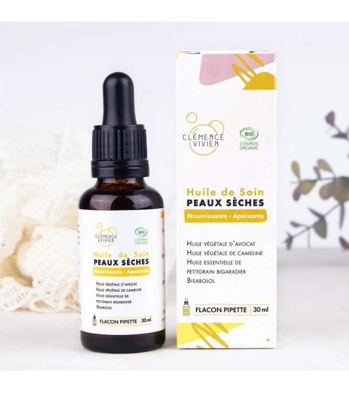Skincare - Face oil for dry skin Clémence et Vivien vegan cruelty free cosmetic compagnies
