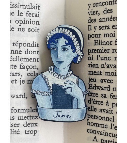 Jane Austen - Holzbrosche, Brosche aus Holz Su Owen Anstecknadel Ansteckpins pins anstecknadeln kaufen