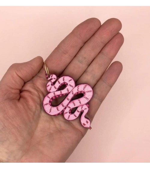 Serpenti - Orecchini pendenti in legno Su Owen eleganti particolari da donna bambina