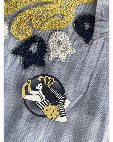 Acrobata del circo - Spilla in legno Su Owen spiritose spille colorate particolari eleganti donna da giacca uomo