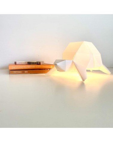 Tortue - Lampe de table à poser, lampe de chevet originale Plizoo a poser de nuit led moderne originale design suisse