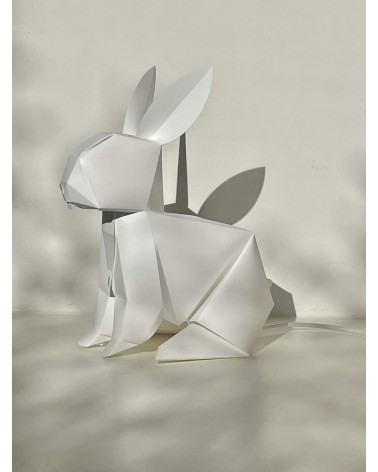 Lapin - Lampe de table à poser, lampe de chevet originale Plizoo a poser de nuit led moderne originale design suisse