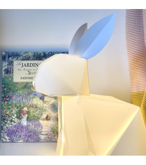 Lapin - Lampe de table à poser, lampe de chevet originale Plizoo a poser de nuit led moderne originale design suisse