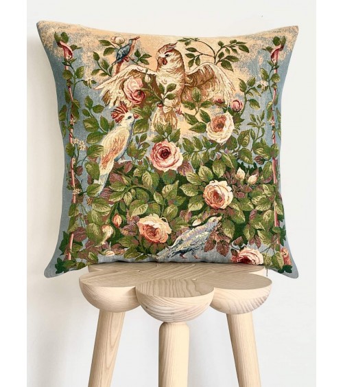 Uccelli e rose - Copricuscini divano Yapatkwa cuscini decorativi per sedie cuscino eleganti