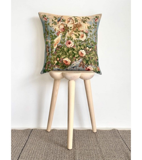 Birds and roses - Cushion cover Yapatkwa decorative accent throw pillows cases sofa original