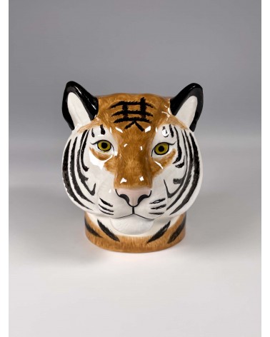 Tiger - Stiftehalter & Blumentopf Quail Ceramics schreibtisch büro kinder besteckbehälter make up pinselhalter