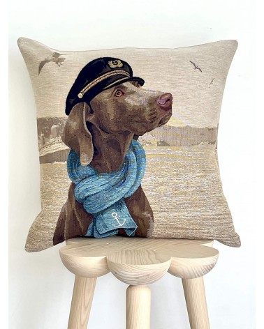 Weimaraner Dog Captain - Cushion cover Yapatkwa decorative accent throw pillows cases sofa original