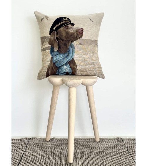 Weimaraner Dog Captain - Cushion cover Yapatkwa decorative accent throw pillows cases sofa original