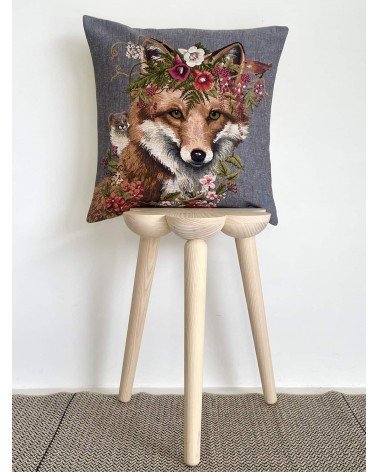 Fox and ermine - Cushion cover Yapatkwa decorative accent throw pillows cases sofa original