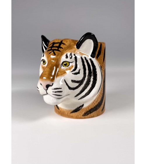 Tiger - Stiftehalter & Blumentopf Quail Ceramics schreibtisch büro kinder besteckbehälter make up pinselhalter
