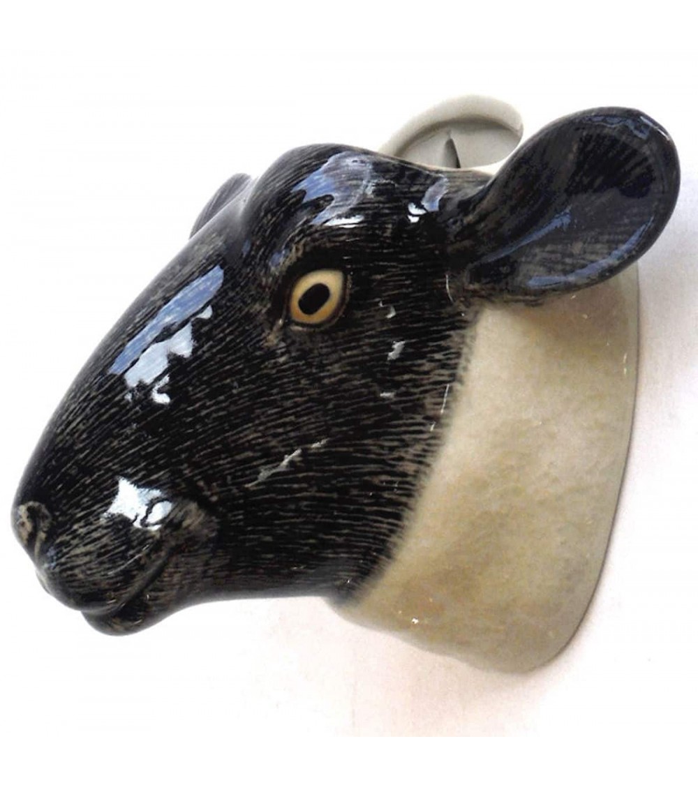 Black faced suffolk sheep - ceramic Wall Vase Quail Ceramics table flower living room vase kitatori switzerland