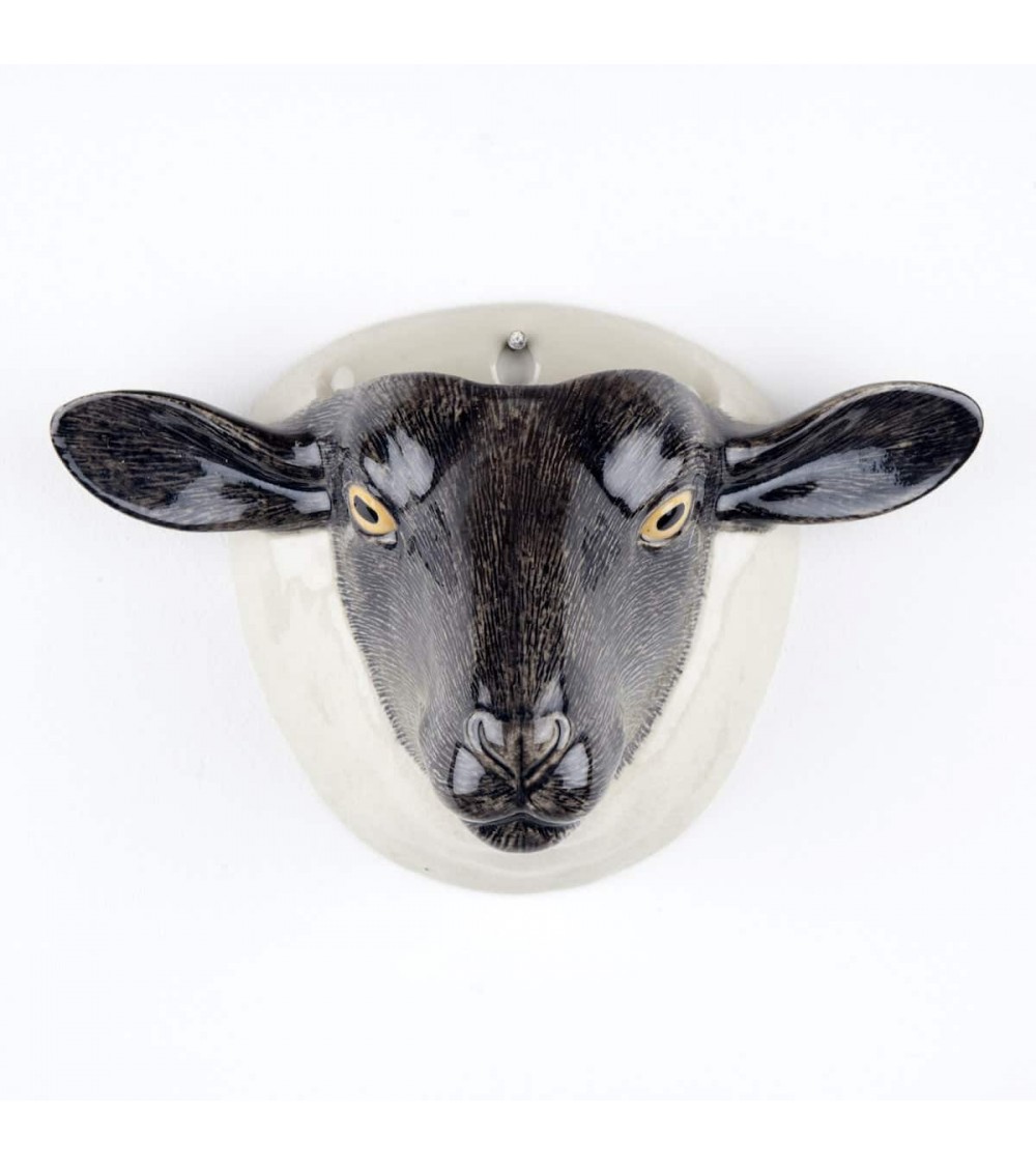 Black faced suffolk sheep - ceramic Wall Vase Quail Ceramics table flower living room vase kitatori switzerland