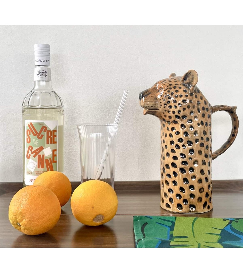 Pichet à eau - Léopard Quail Ceramics carafe d eau pichet en verre
