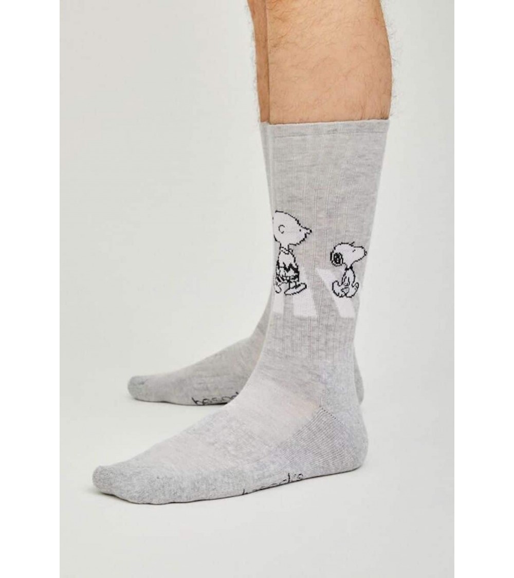 Be Snoopy Walk - Chaussettes originales en coton bio - Gris Besocks calendrier de l avent chaussettes jolies chausset pour ho...