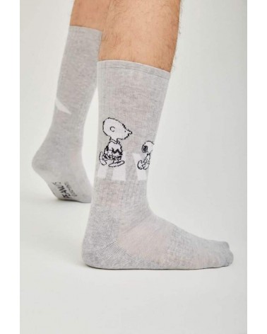 Be Snoopy Walk - Chaussettes originales en coton bio - Gris Besocks calendrier de l avent chaussettes jolies chausset pour ho...