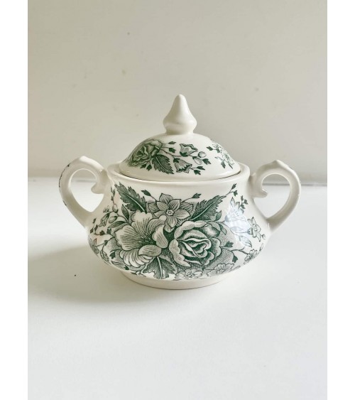 Théière, sucrier et pot à lait - Kew Gardens - English Ironstone kitatori meuble vintage shop online boutique suisse