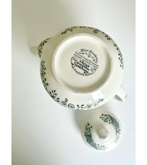 Théière, sucrier et pot à lait - Kew Gardens - English Ironstone kitatori meuble vintage shop online boutique suisse