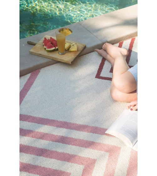 Vinyl Rug - SAPMI Red / Pink Brita Sweden cool vinyl rugs runner for kitchen washable outdoor rugs