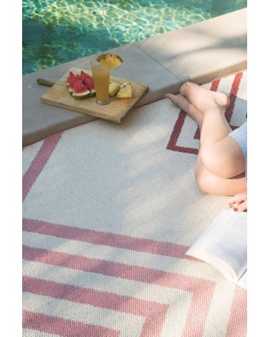 Vinyl Rug - SAPMI Red / Pink Brita Sweden cool vinyl rugs runner for kitchen washable outdoor rugs