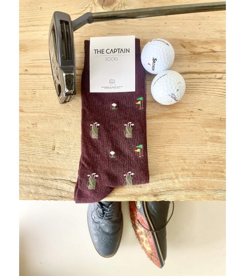 Golf - Organic cotton socks The Captain Socks funny crazy cute cool best pop socks for women men