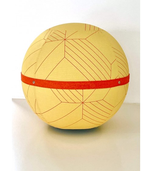 Siege ballon Bloon x Panaz - Gridz Yellow - Edition limitée Bloon Paris ergonomique swiss ball bureau d'assise