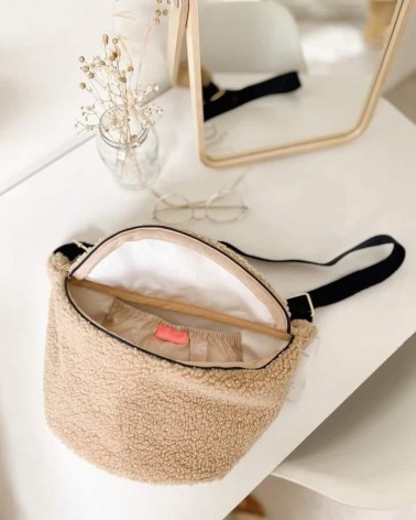 Marsupio, Borsa fasciatoio - Summer - Tessuto bouclé beige Mellipou originale kitatori