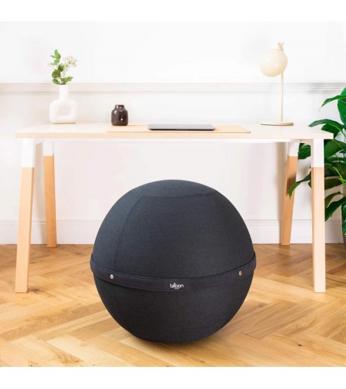 Bloon Original Nero Intenso - Sedia ergonomica Bloon Paris palla da seduta pouf gonfiabile