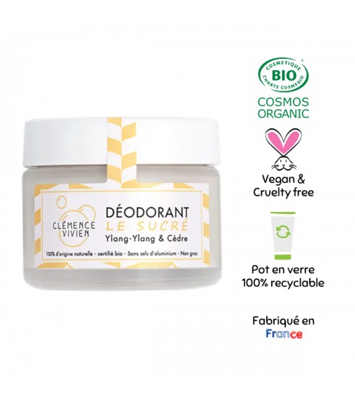 Le sucré - All natural deodorant Clémence et Vivien vegan cruelty free cosmetic compagnies